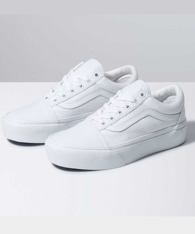 vans branco plataforma